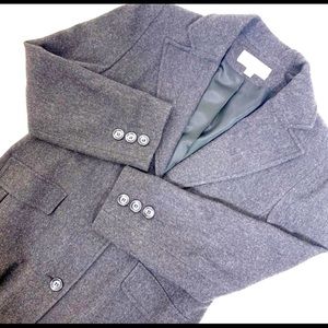 Albert Nipon Wool Long Pea Coat Size 10